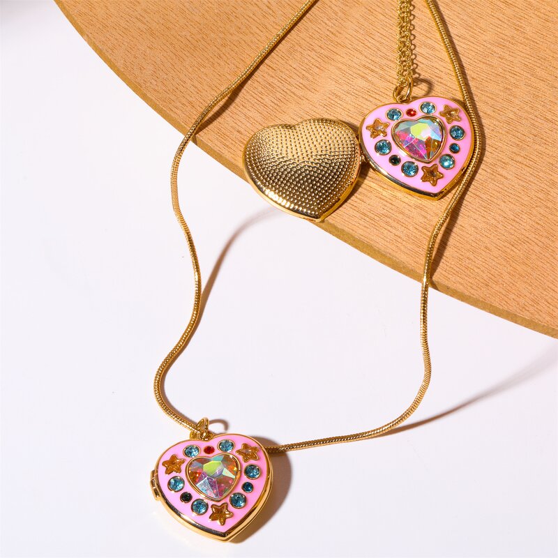 Hidden Camera Necklace Factory - Love Heart Charm Chain Necklace