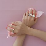 Enamel Ring Factory - Retro Oil Drip Zircon Ring