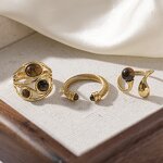 Tiger Eye Ring Manufacturer - Gold Plated Irregular Ring