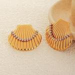 Beach Earrings Supplier - Waterproof Texture Shell Earrings