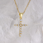 Link Chain Necklace Manufacturer - Diamond Heart Cross Pendant