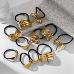 Hair Ties Supplier - Gold Plated Geometric Hair Bands