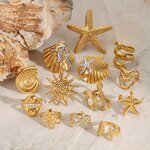 Open Ring Manufacturer - Starfish Shell Ocean Jewelry