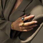 Adjustable Ring Manufacturer - Geometric Drop Fashion Ring