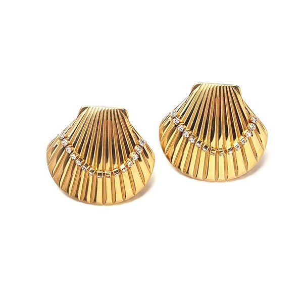 Beach Earrings Supplier - Waterproof Texture Shell Earrings