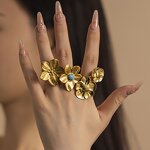 Chunky Ring Manufacturer - Vintage Turquoise Flower Ring