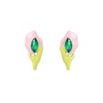 Stud Earrings Manufacturer - Custom Flower Enamel Earrings