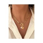 Paperclip Necklace Supplier - OT Buckle Pearl Choker