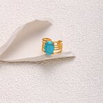 Open Ring Supplier - Bohemia Turquoise Blue Stone Ring