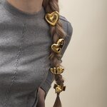 Hair Tie Factory - Vintage Heart Shaped Metal Hair Tie
