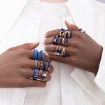 Enamel Ring Supplier - Hollow Glass Pearl Brass Ring