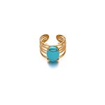 Open Ring Supplier - Bohemia Turquoise Blue Stone Ring