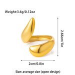 Open Finger Ring Factory - Water Drop Hollow Ring
