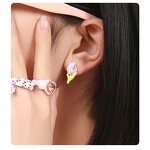 Stud Earrings Manufacturer - Custom Flower Enamel Earrings