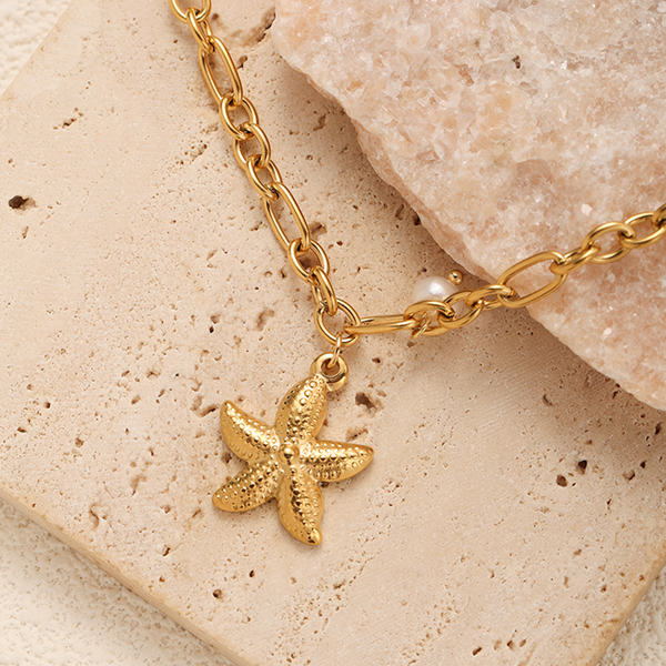 Pendant Necklace Factory - Ocean Starfish Pearl Necklace