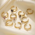 Stainless Steel Ring Manufacturer - OEM Gold Plated Heart Ring