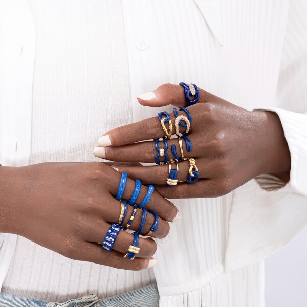 Enamel Ring Supplier - Hollow Glass Pearl Brass Ring