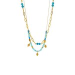 Beaded Necklace Supplier - Turquoise Stone Double Layer Necklace