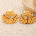 Beach Earrings Supplier - Waterproof Texture Shell Earrings