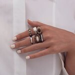 Enamel Ring Factory - Freshwater Pearl Gold Leaf Ring