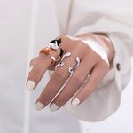 Enamel Ring Factory - 3D Cartoon Cat Paw Brass Ring