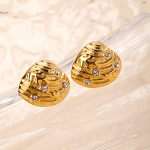 Shell Stud Earrings Manufacturer - Textured Metal Earrings