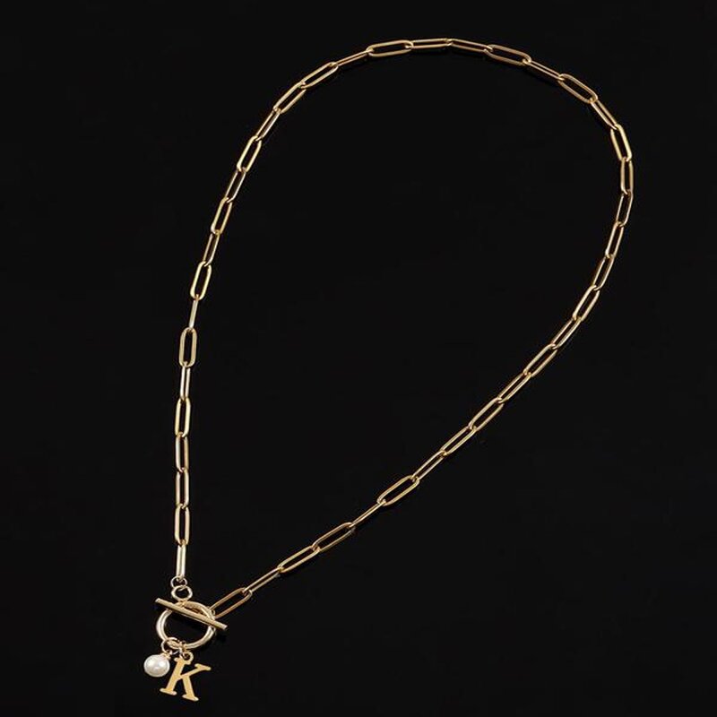 Paperclip Necklace Supplier - OT Buckle Pearl Choker