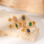 Sunflower Stud Earrings Manufacturer - CZ Zircon Earrings