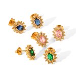 Sunflower Stud Earrings Manufacturer - CZ Zircon Earrings