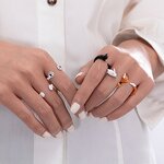 Enamel Ring Factory - 3D Cartoon Cat Paw Brass Ring