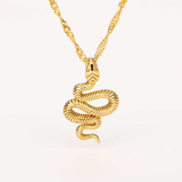 Snake Pendant Necklace Supplier - Twisted Chain Charm Necklace