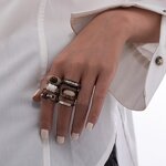 Enamel Ring Factory - Freshwater Pearl Gold Leaf Ring