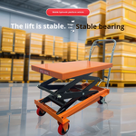 Scissor Lift Platform Supplier - 220V Movable Manual Hydraulic Simple Pedal Trolley