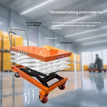 Scissor Lift Platform Supplier - 220V Movable Manual Hydraulic Simple Pedal Trolley