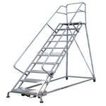 Climbing Steel Ladder Factory - Modern Designed Automatic Brake Movable Warehouse