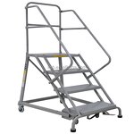 Movable Ladder Supplier - Modern Self-Locking Brake Steel Climbing for Warehouse