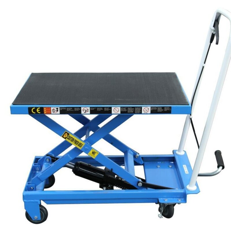 Scissor Platform Cart Factory - Steel Mobile Foot-Operated Manual Hydraulic Lifting