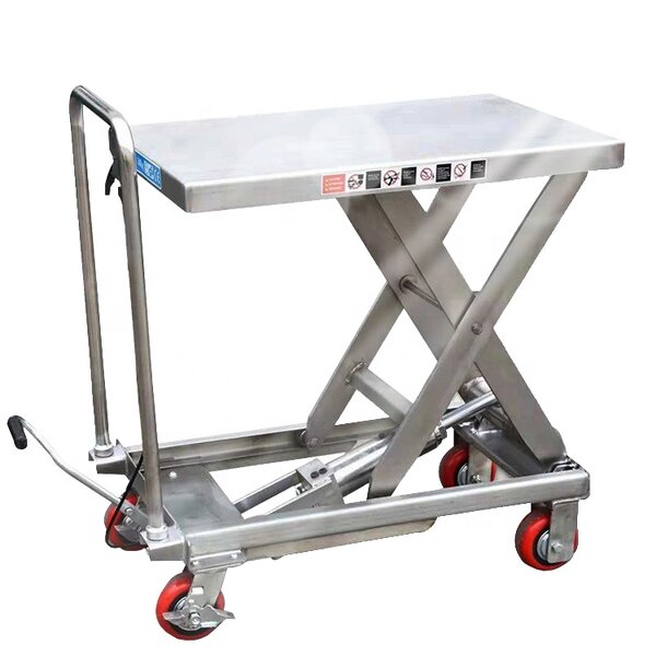 Hydraulic Lift Table Manufacturer - 150kg Manual Flat Car