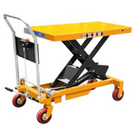 Manual Lift Table Manufacturer - Dual Oil Pump 4 Wheels