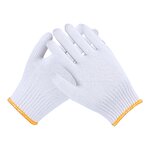 Knitted Safety Gloves Supplier - Cotton White for Industrial Work Labour GUANTE