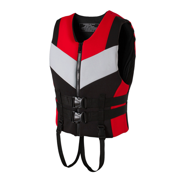 Neoprene Life Jacket Supplier - Red Motorboat Water Sports Kayak Buoyancy for Swimming