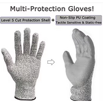 PU Coated Safety Gloves Factory - L5 Hot Sale Cut Resistant for Woodworking Construction