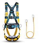 Five-Point Safety Belt Factory - Durable Polyester Double Hook Rope for Aerial Work