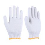 Knitted Safety Gloves Supplier - Cotton White for Industrial Work Labour GUANTE