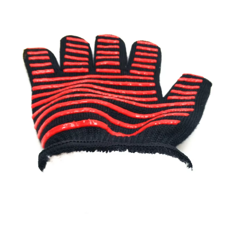 Aramid Fiber Gloves Supplier - Fireproof Silicone-Coated BBQ Washable Heat Resistant