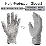 PU Safety Gloves Factory - L5 Hot Sale Cut Resistant for Woodworking Mechanic Gardening