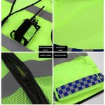 Engineer Safety Vest Factory - Hi Vis Black Fluorescent Reflective Multi-Pocket Workwear