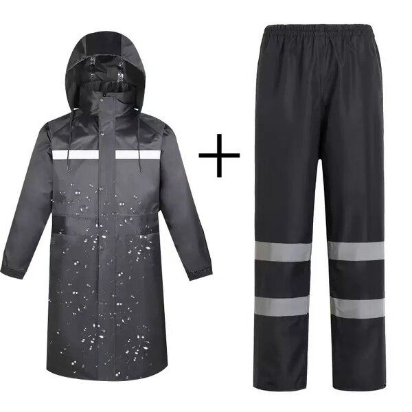 Winter Raincoat Manufacturer - Men Women's Hooded Waterproof Reflective Fluorescent Work