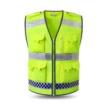 Engineer Safety Vest Factory - Hi Vis Black Fluorescent Reflective Multi-Pocket Workwear