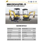 Crawler Excavator Factory - 1.5Ton With Closed Cabin